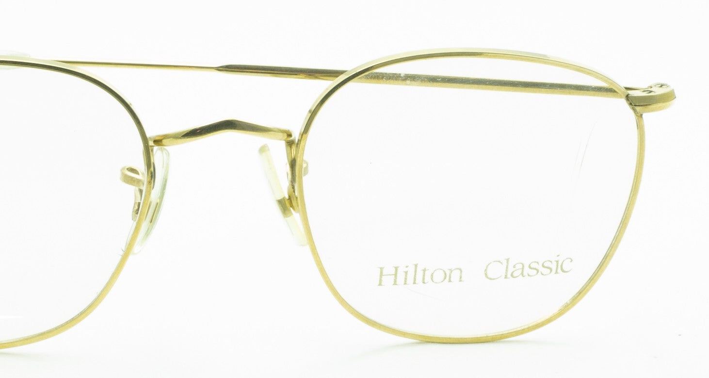 Hilton Classic 3 (SAVILE ROW) Quadra Gold 48x20mm FRAMES RX Optical - New NOS