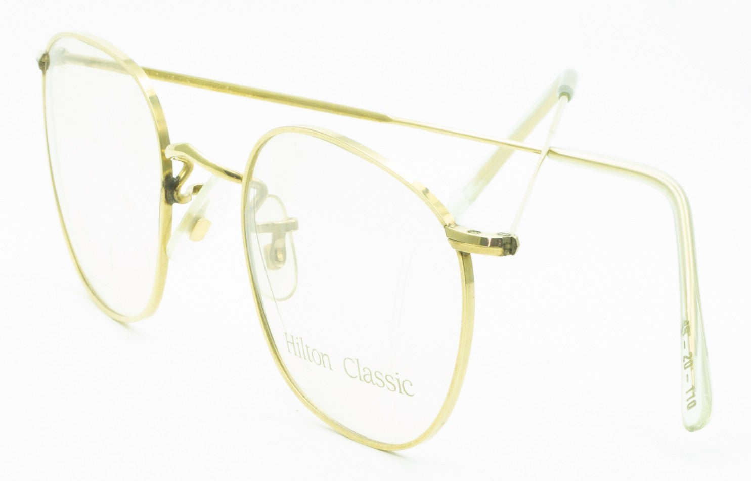 Hilton Classic 3 (SAVILE ROW) Quadra Gold 48x20mm FRAMES RX Optical - New NOS
