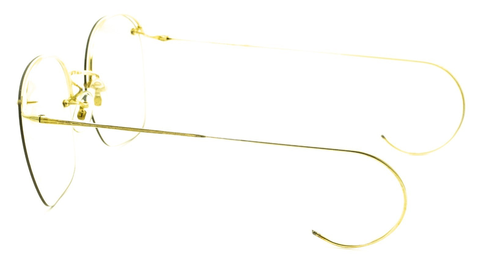 ALGHA (SAVILE ROW) Rimway Gold 54x18mm Eyewear FRAMES RX Optical Eyeglasses -NOS