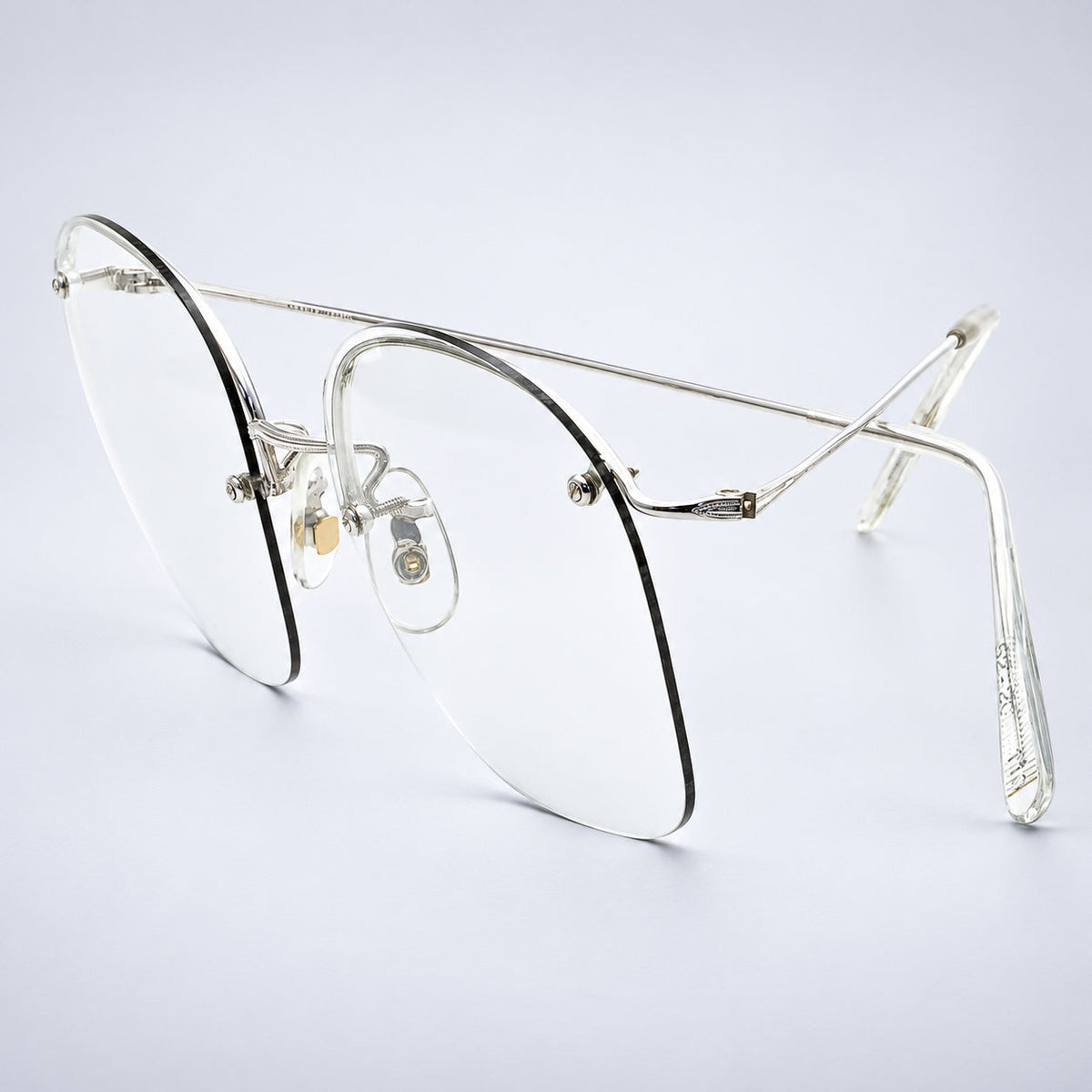 SAVILE ROW ENGLAND Rimway Rhodium 48x20mm Eyewear FRAMES RX Optical - New NOS