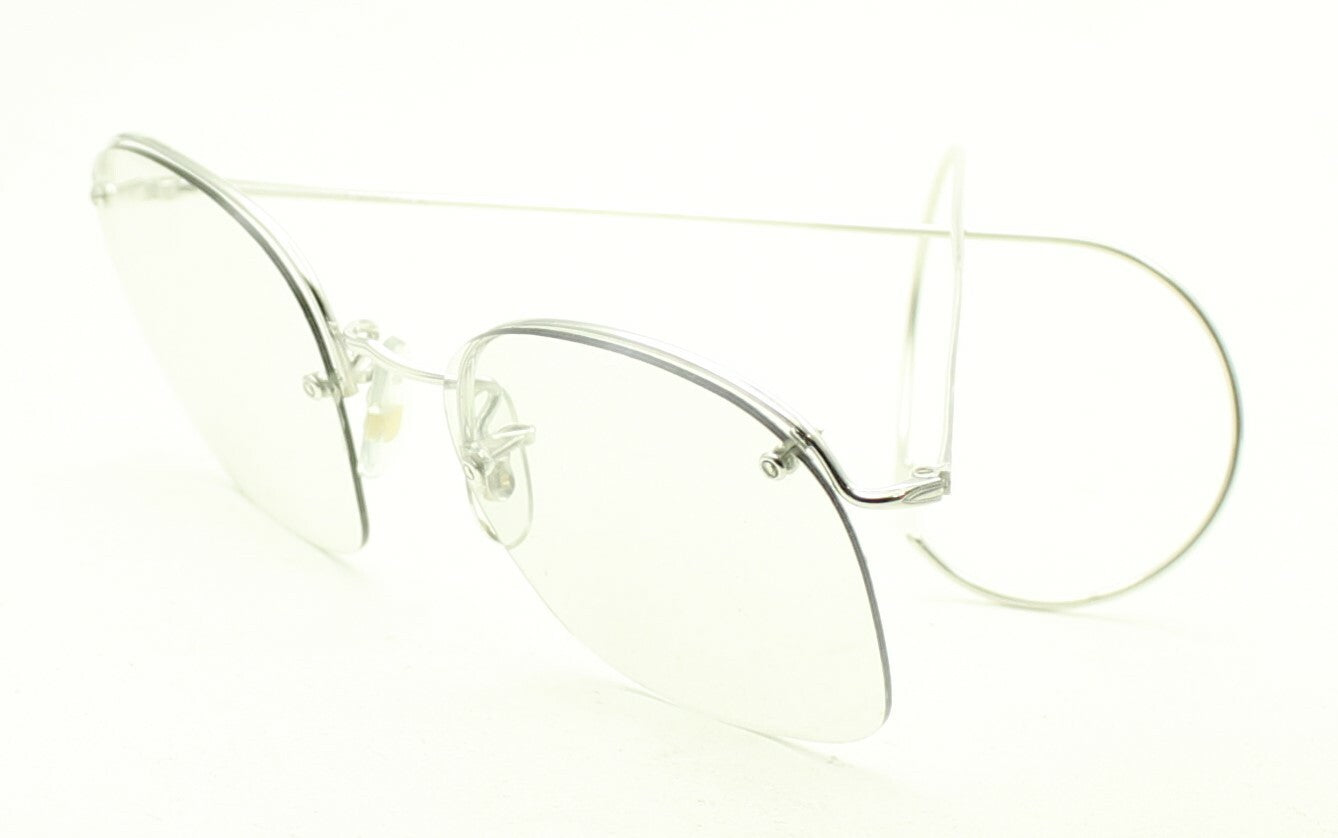 SAVILE ROW ENGLAND Rimway Rhodium 52x20mm Eyewear FRAMES RX Optical Eyeglasses