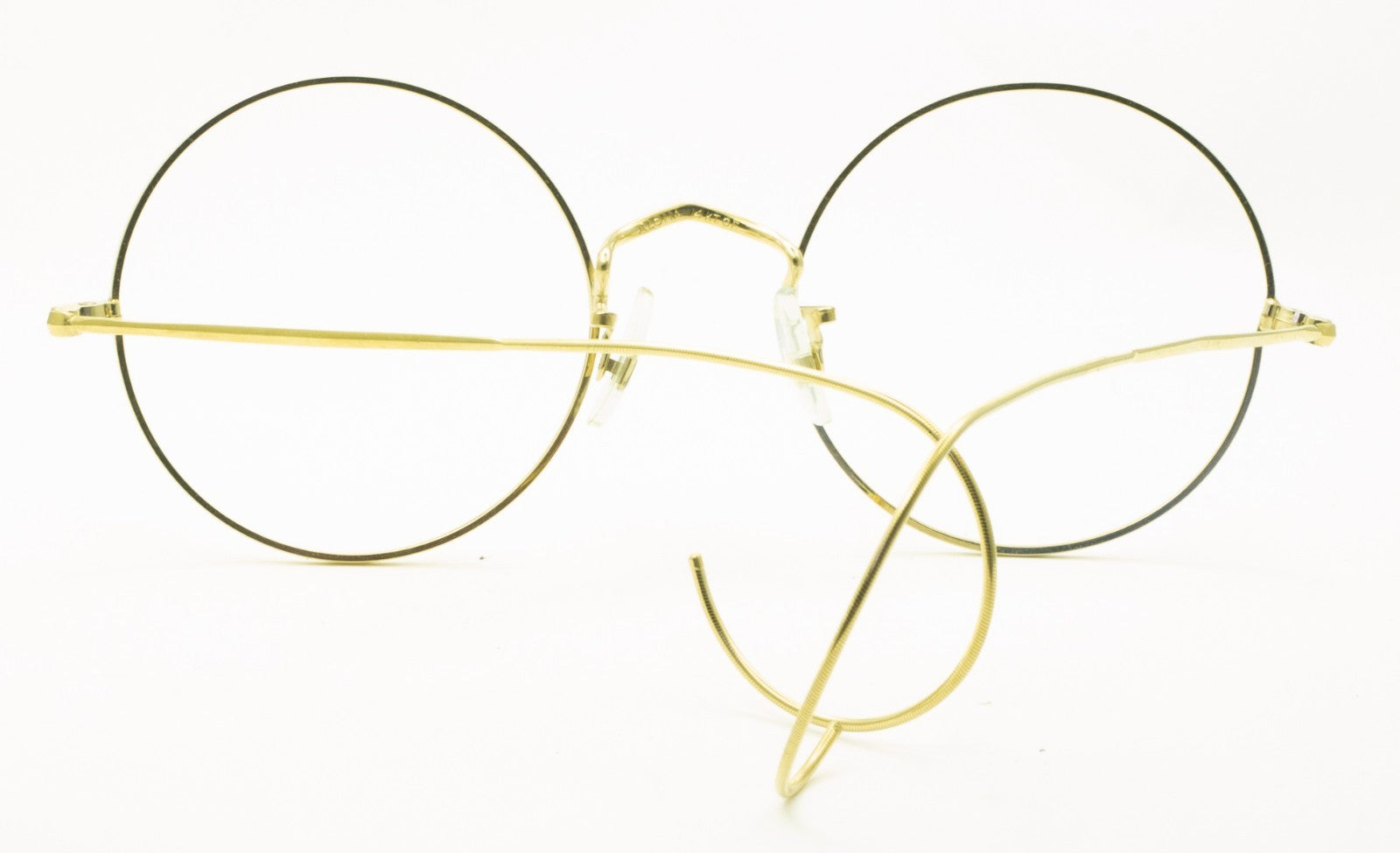 SAVILE ROW ENGLAND Gold 48x20mm Round Eyewear FRAMES Eyeglasses Optical Glasses