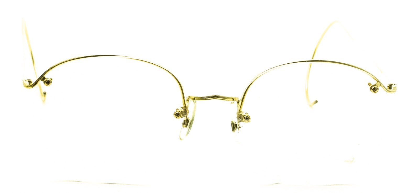 ALGHA (SAVILE ROW) Rimway Gold 54x18mm Eyewear FRAMES RX Optical Eyeglasses -NOS