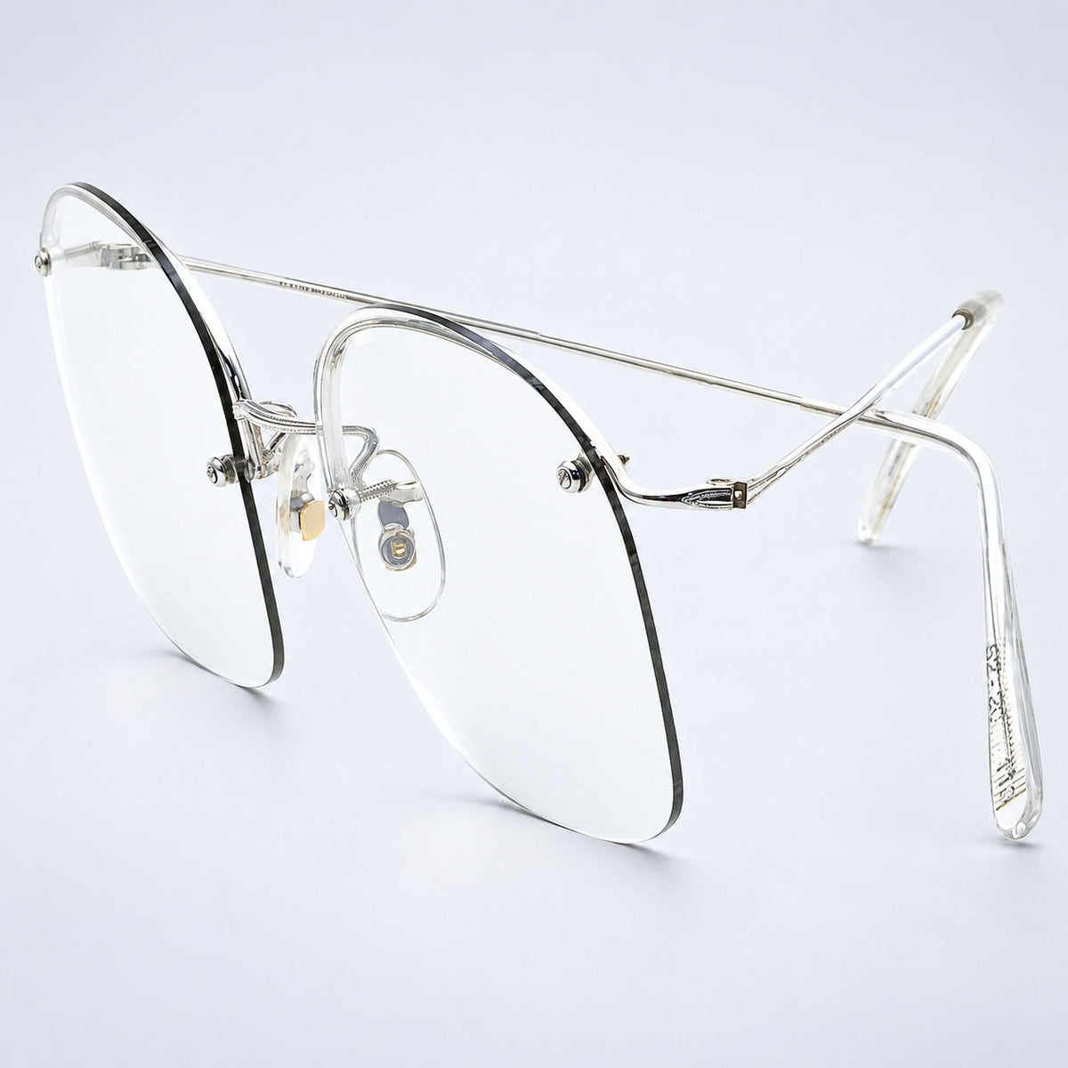 SAVILE ROW ENGLAND Rimway Rhodium 52x20mm Eyewear FRAMES RX Optical - New NOS