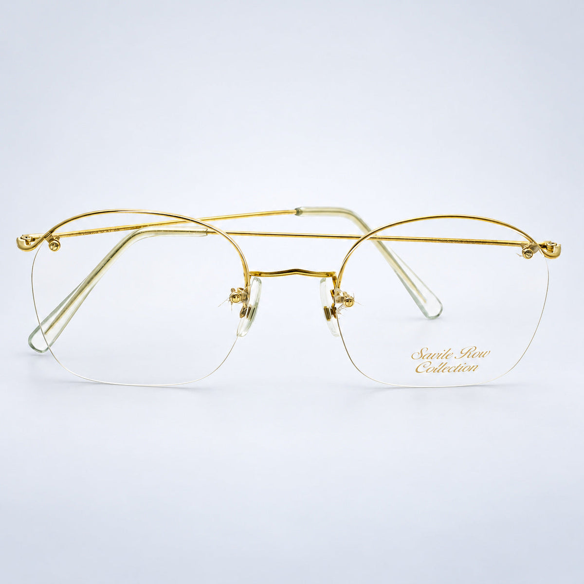 SAVILE ROW ENGLAND Rimway Gold 53x19mm Eyewear FRAMES RX Optical Eyeglasses -NOS