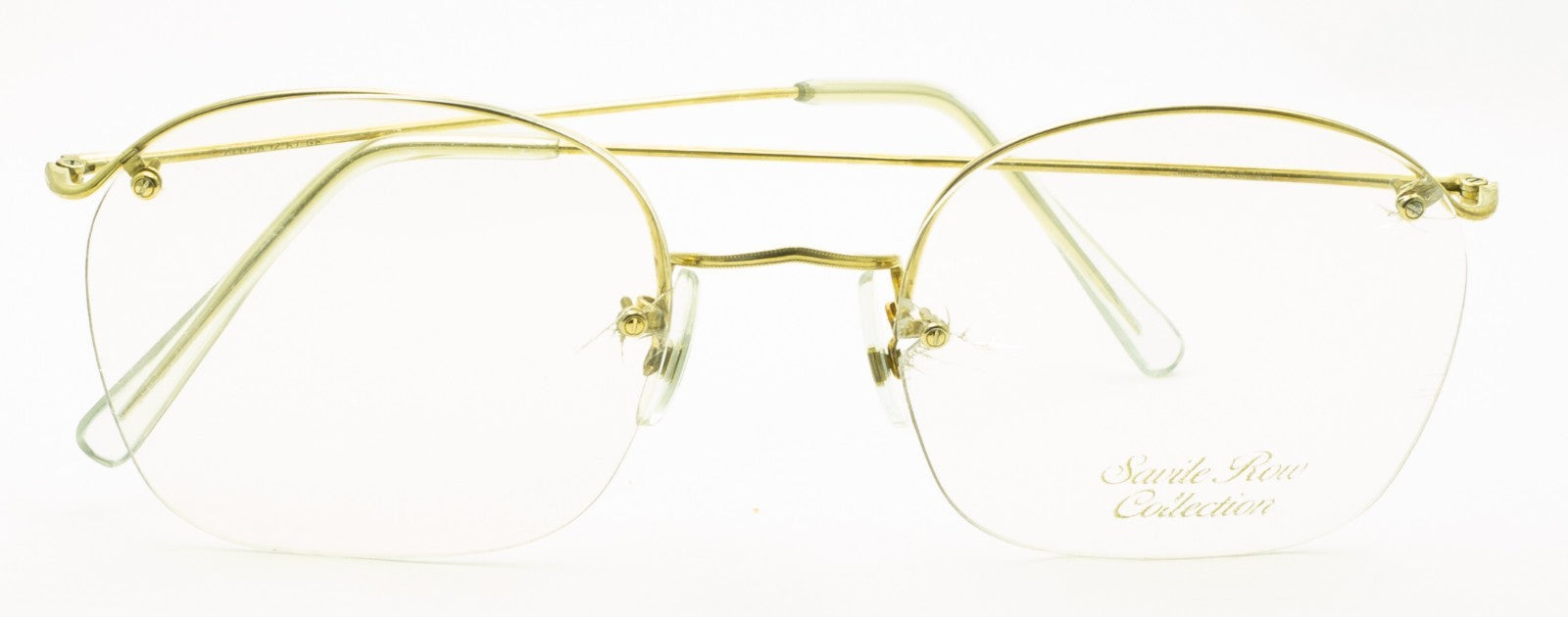 SAVILE ROW ENGLAND Rimway Gold 53x19mm Eyewear FRAMES RX Optical Eyeglasses -NOS