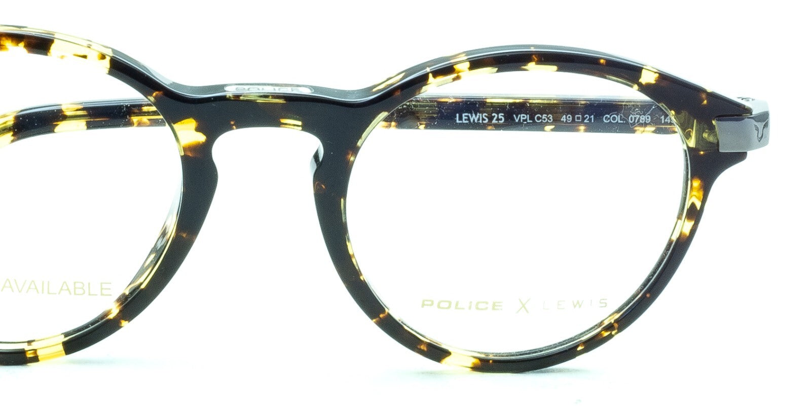POLICE LEWIS 25 VPLC53 COL. 0789 49mm Eyewear FRAMES RX Optical Eyeglasses New