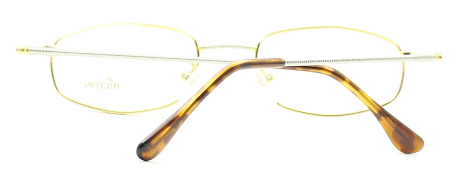 Hilton Classic 14 OVAL GOLD 49x20mm FRAMES RX Optical Glasses Eyewear Italy -New