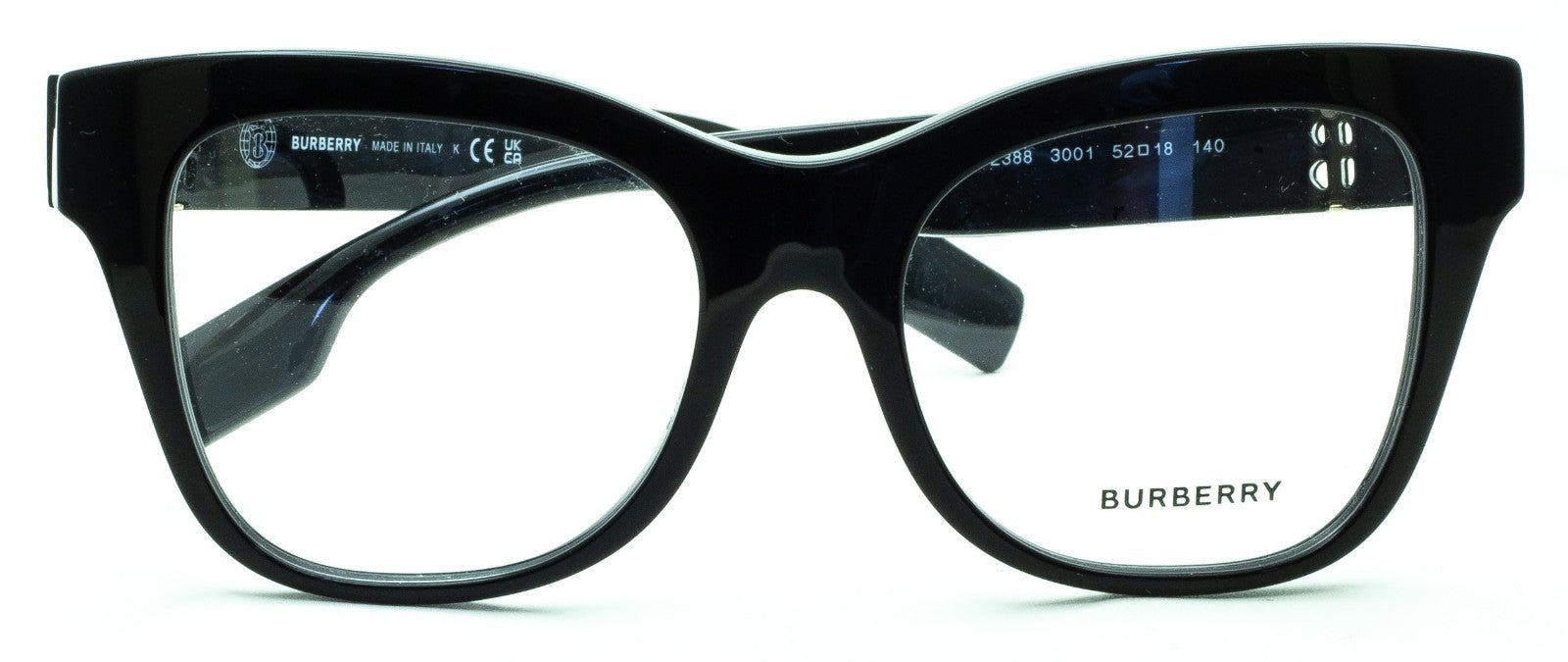 BURBERRY B 2388 3001 52mm Eyewear FRAMES RX Optical Glasses Eyeglasses New Italy