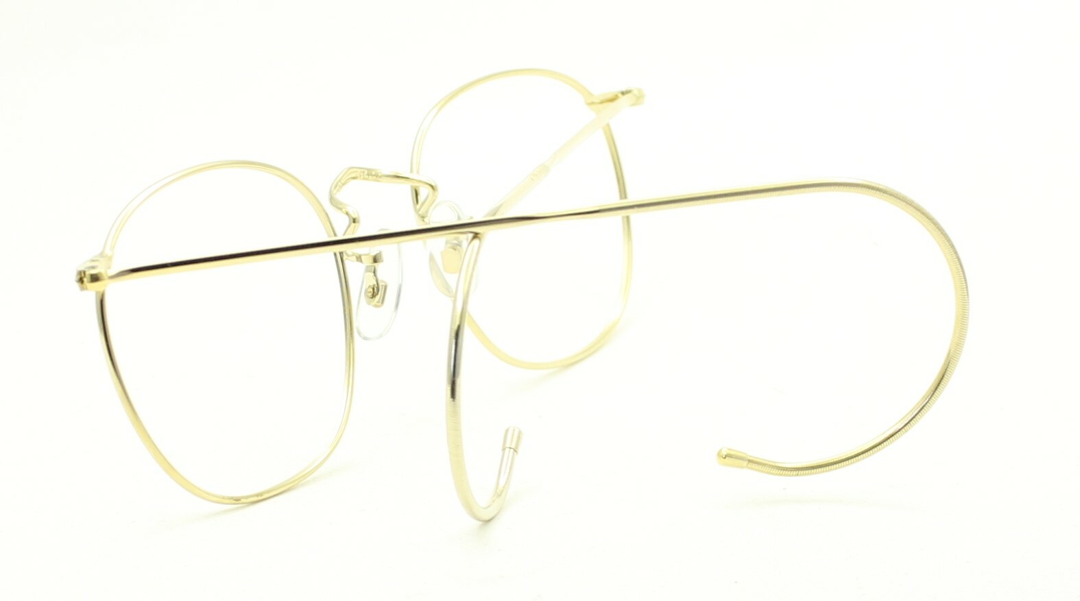 SAVILE ROW ENGLAND Gold 48x20mm PANTO Quadra RX Optical Eyeglasses Frames - NOS