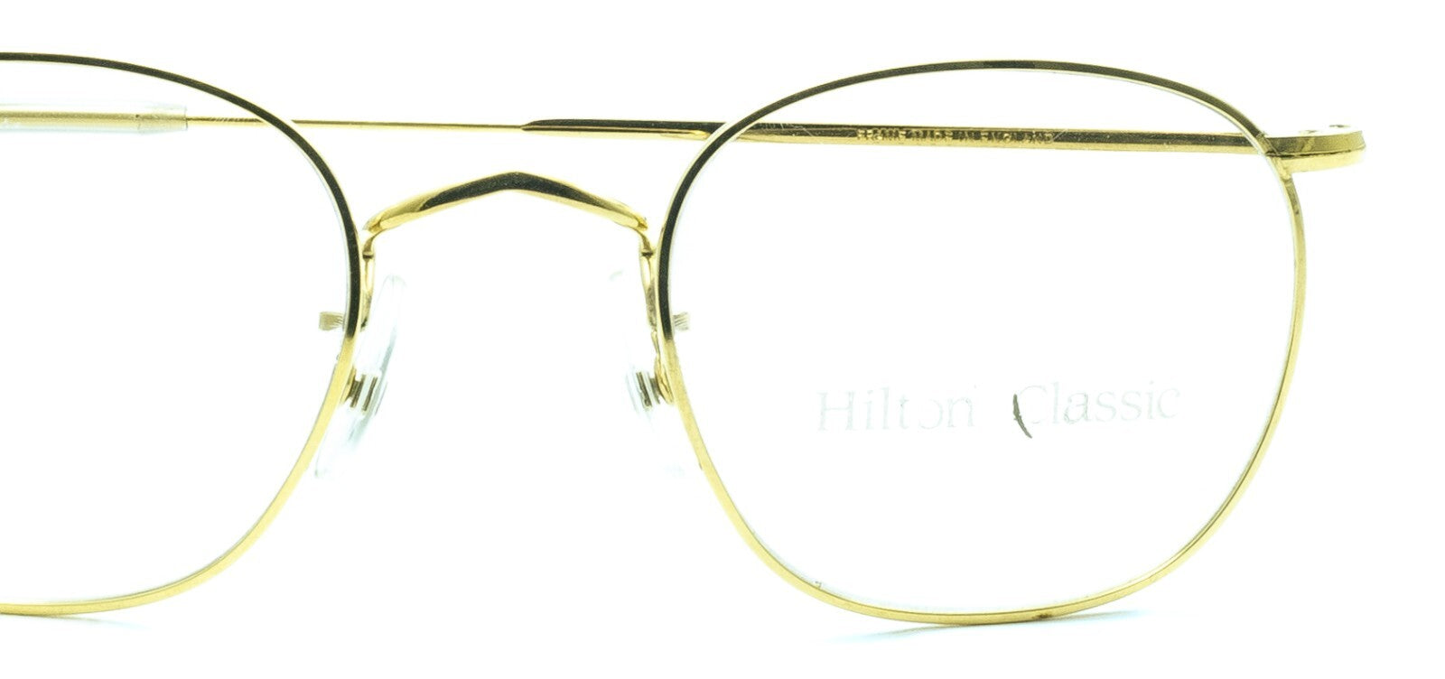 Hilton Classic 3 (SAVILE ROW) Quadra Gold 49x22mm FRAMES RX Optical Eyewear NOS