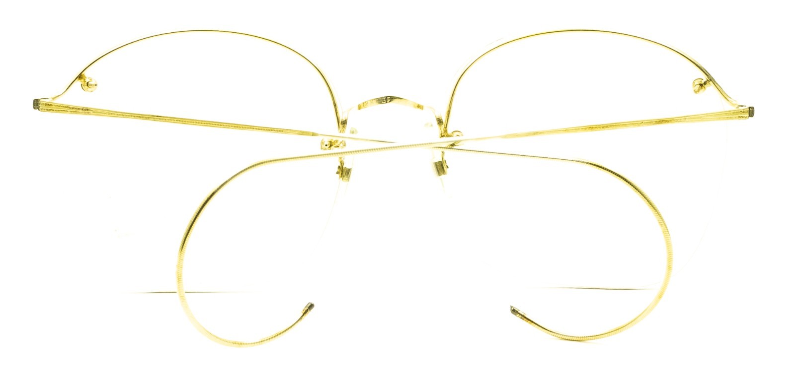 ALGHA (SAVILE ROW) Rimway Gold 54x18mm Eyewear FRAMES RX Optical Eyeglasses -NOS