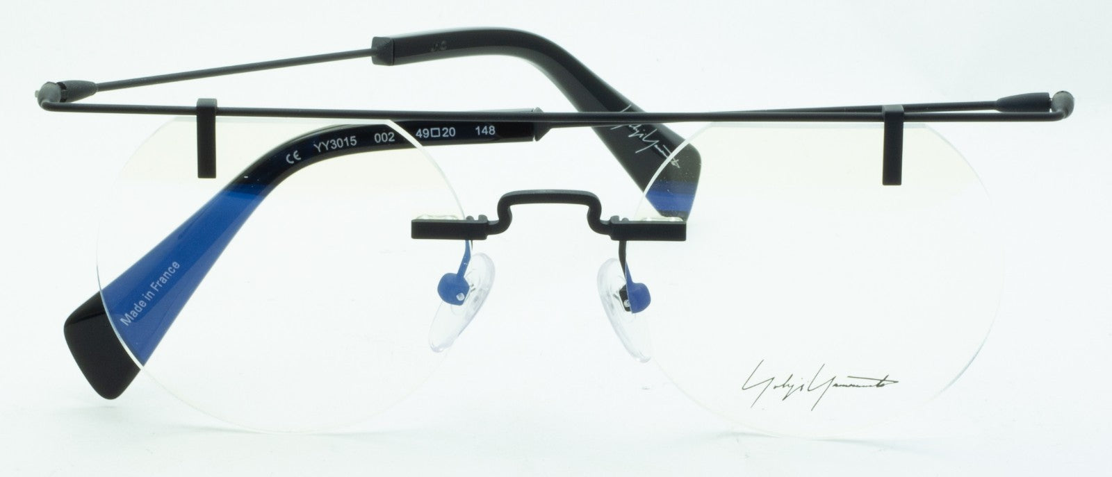 YOHJI YAMAMOTO YY3015 002 49mm Eyewear Eyeglasses Frames RX Optical - New France