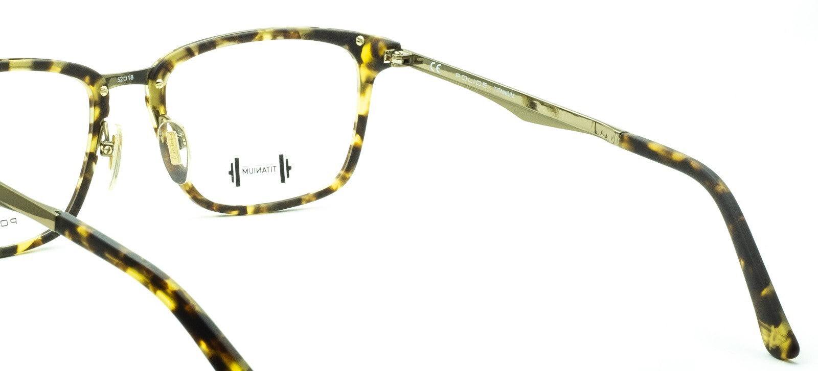 POLICE BLACKBIRD TI 2 VPL684 714M 52mm Eyewear Glasses Optical Eyeglasses - New