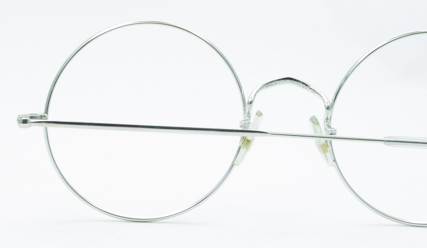 SAVILE ROW ENGLAND 14KT GF Rhodium Round 49x20mm FRAMES RX Optical Glasses New