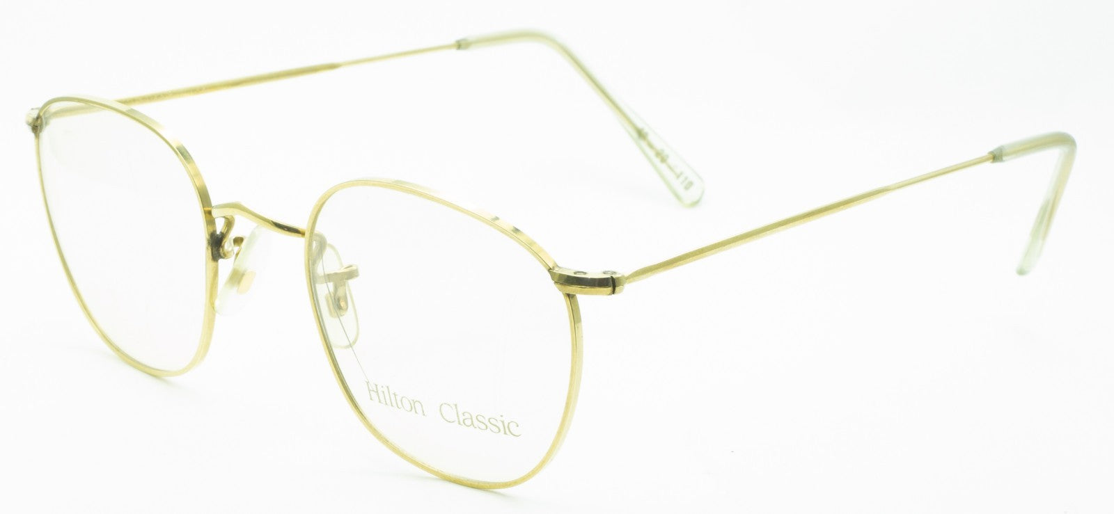 Hilton Classic 3 (SAVILE ROW) Quadra Gold 48x20mm FRAMES RX Optical - New NOS