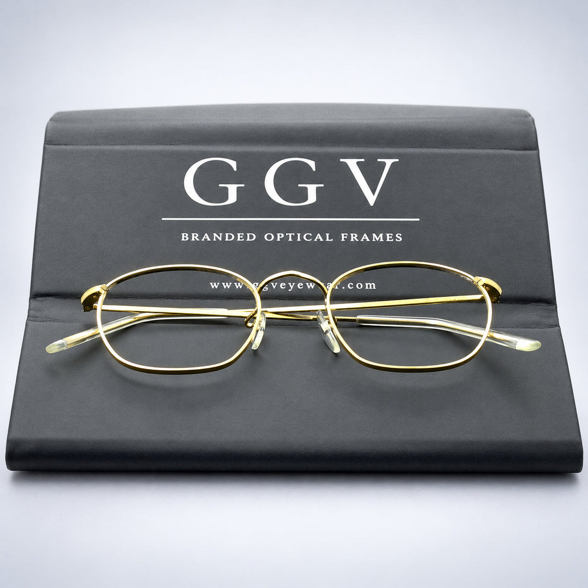 B.O.I.C. (SAVILE ROW) ENGLAND Fairway Gold 49x20mm PANTO Quadra RX Optical NOS