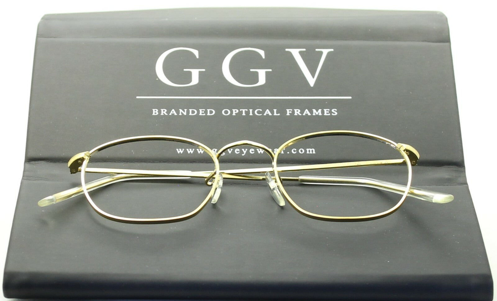 B.O.I.C. (SAVILE ROW) ENGLAND Fairway Gold 49x20mm PANTO Quadra RX Optical NOS