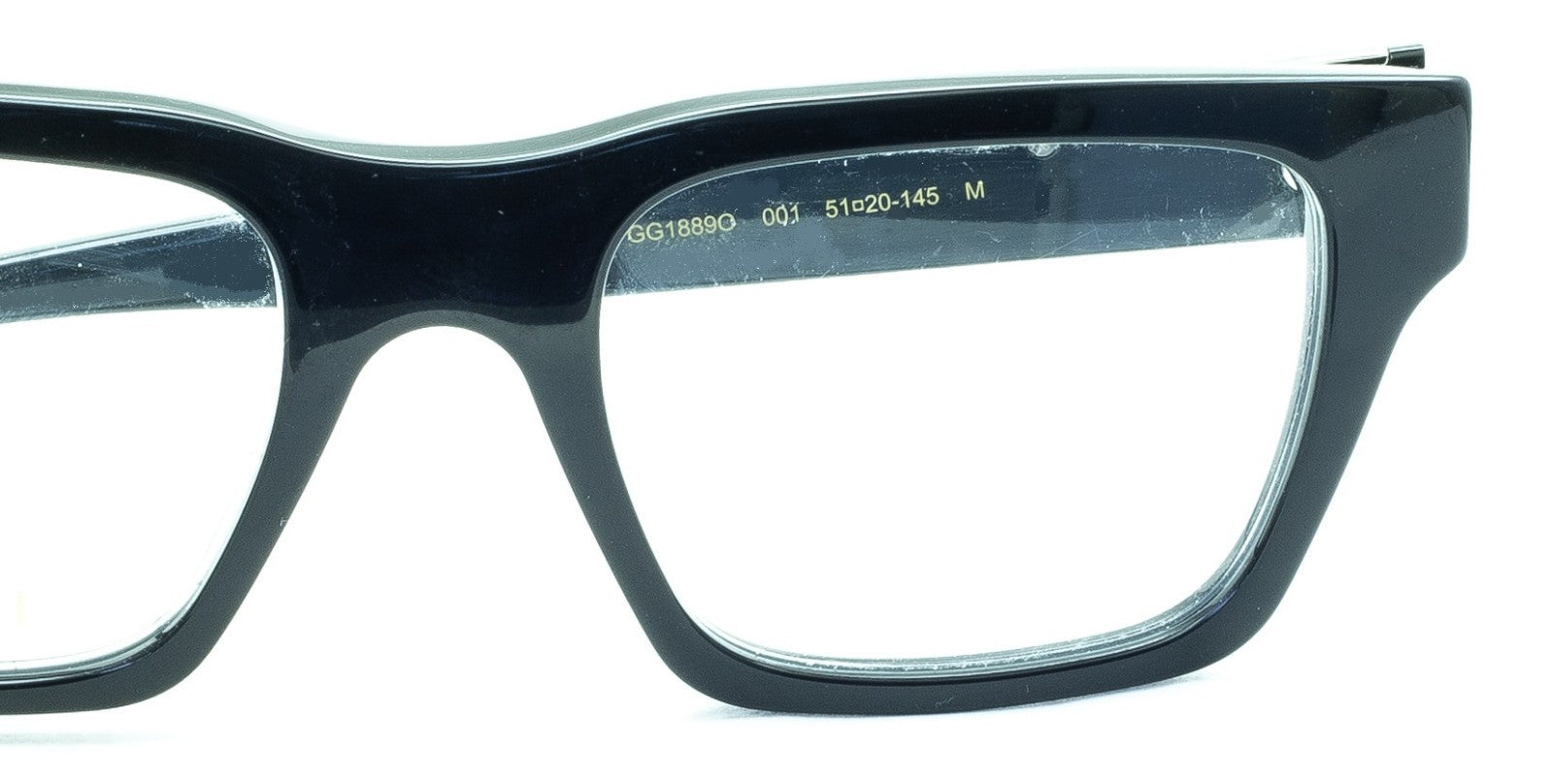 GUCCI GG 1889O 001 51mm Eyewear FRAMES Glasses RX Optical Eyeglasses New - Italy