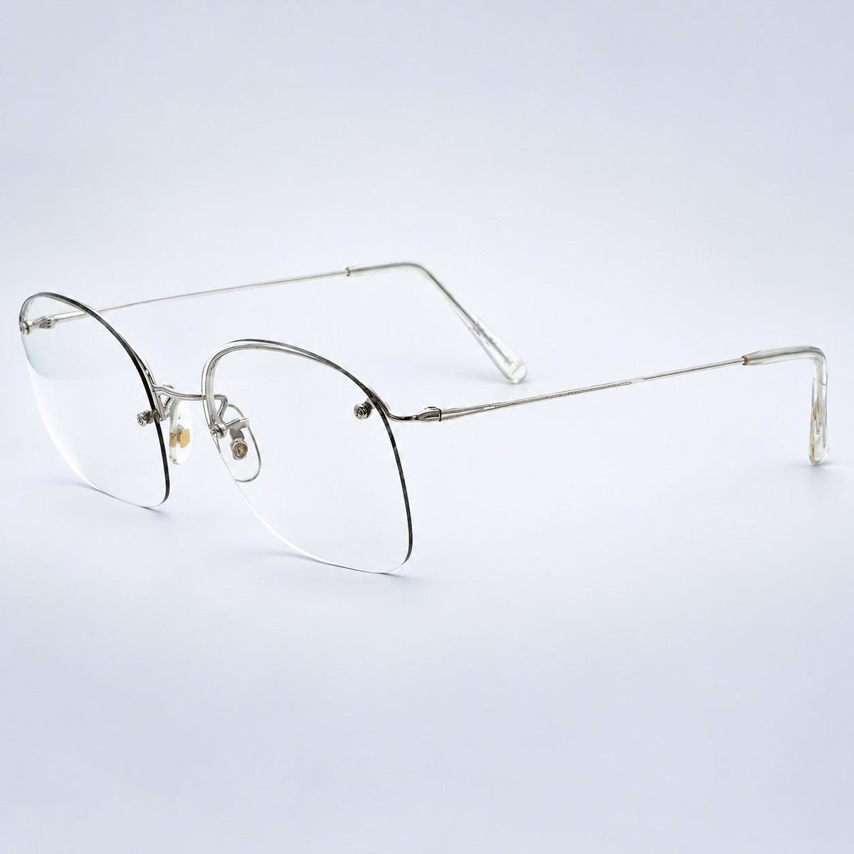 SAVILE ROW ENGLAND Rimway Rhodium 50x20mm Eyewear FRAMES RX Optical - New NOS