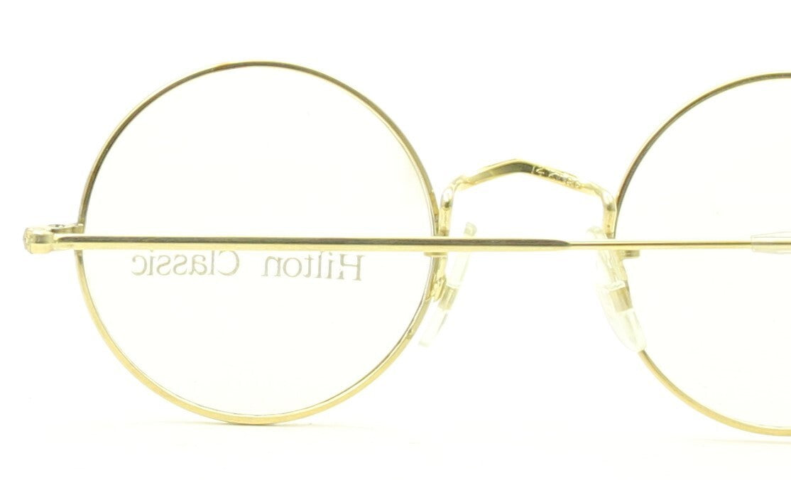 Hilton Classic 2 (SAVILE ROW) Round Gold 42x20mm FRAMES RX Optical Glasses - NOS