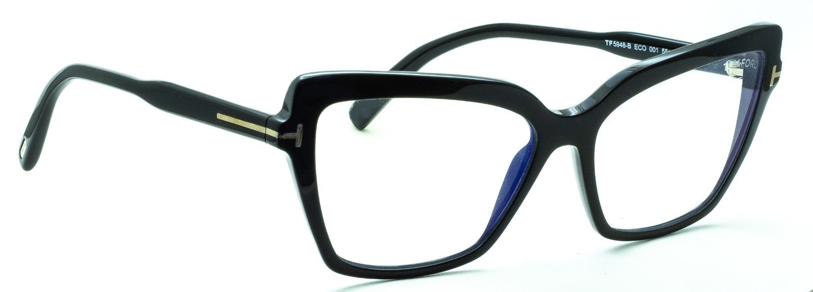 TOM FORD TF5948-B 001 55mm Blue Block Glasses Frames Eyewear RX - New BNIB Italy