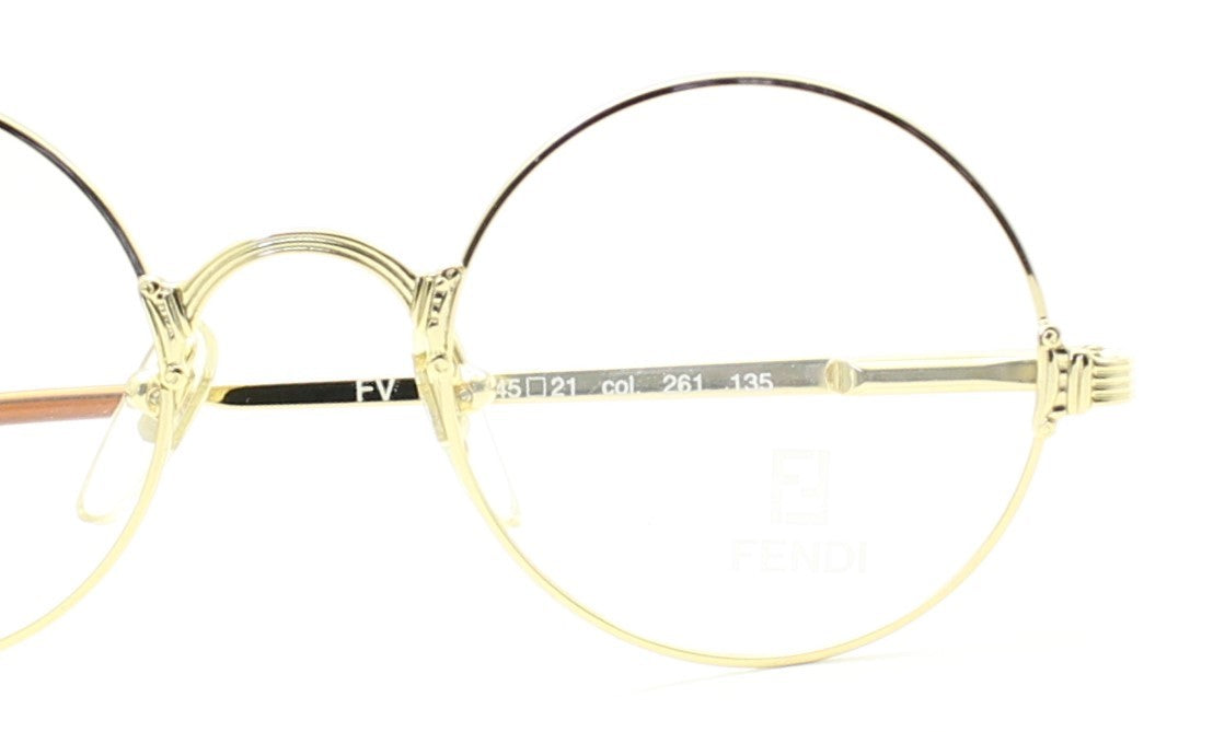 FENDI FV 217 261 45mm Vintage RX Optical FRAMES NEW Glasses Eyeglasses Italy NOS