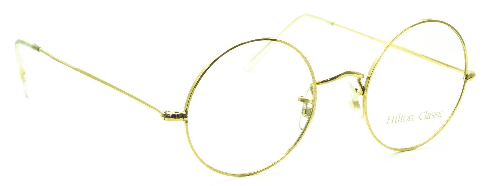 Hilton Classic 2 (SAVILE ROW) Round Gold 49x22mm FRAMES RX Optical Glasses - NOS