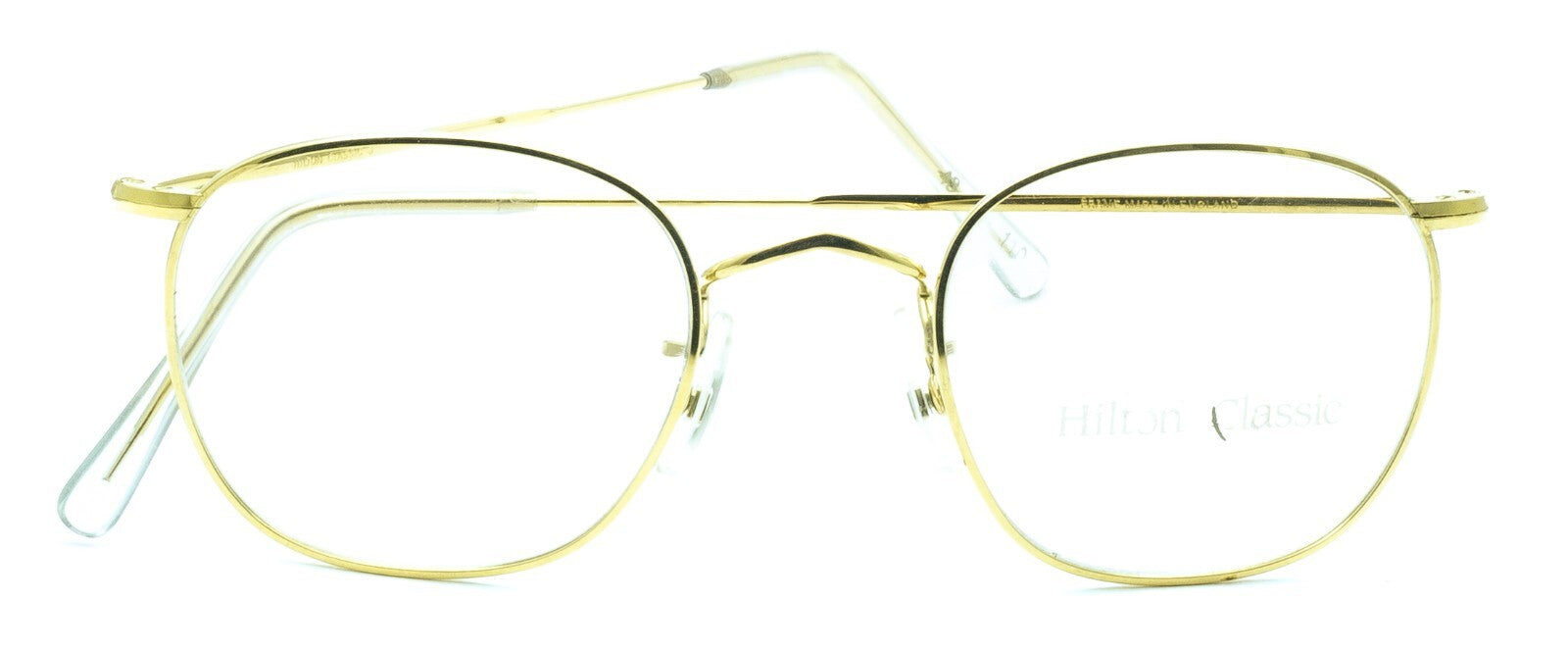 Hilton Classic 3 (SAVILE ROW) Quadra Gold 49x22mm FRAMES RX Optical Eyewear NOS