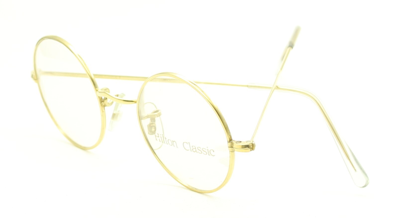 Hilton Classic 2 (SAVILE ROW) Round Gold 42x20mm FRAMES RX Optical Glasses - NOS