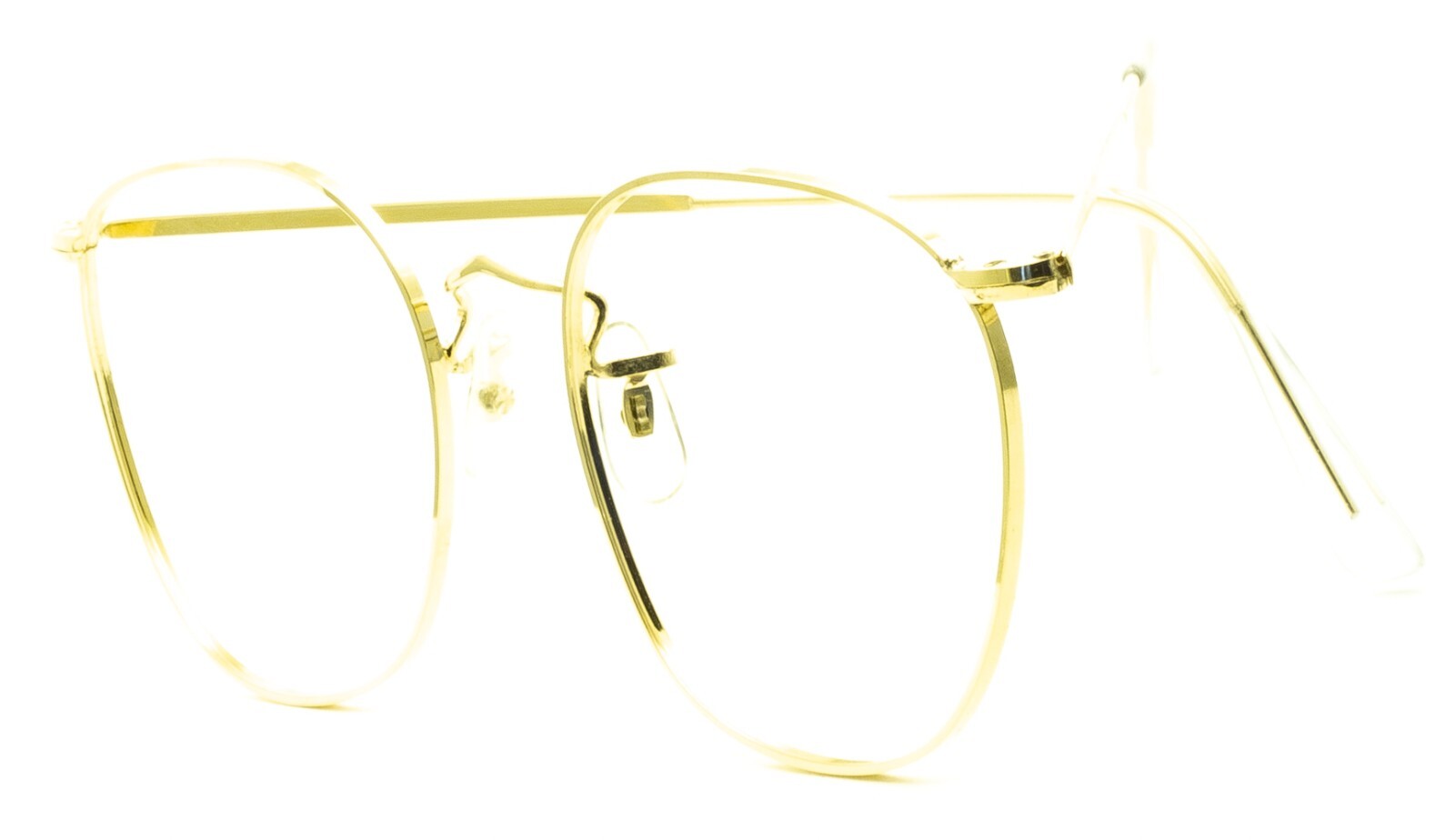 B.O.I.C. (SAVILE ROW) ENGLAND Gold 54x20mm PANTO Quadra RX Optical EyeglassesNOS