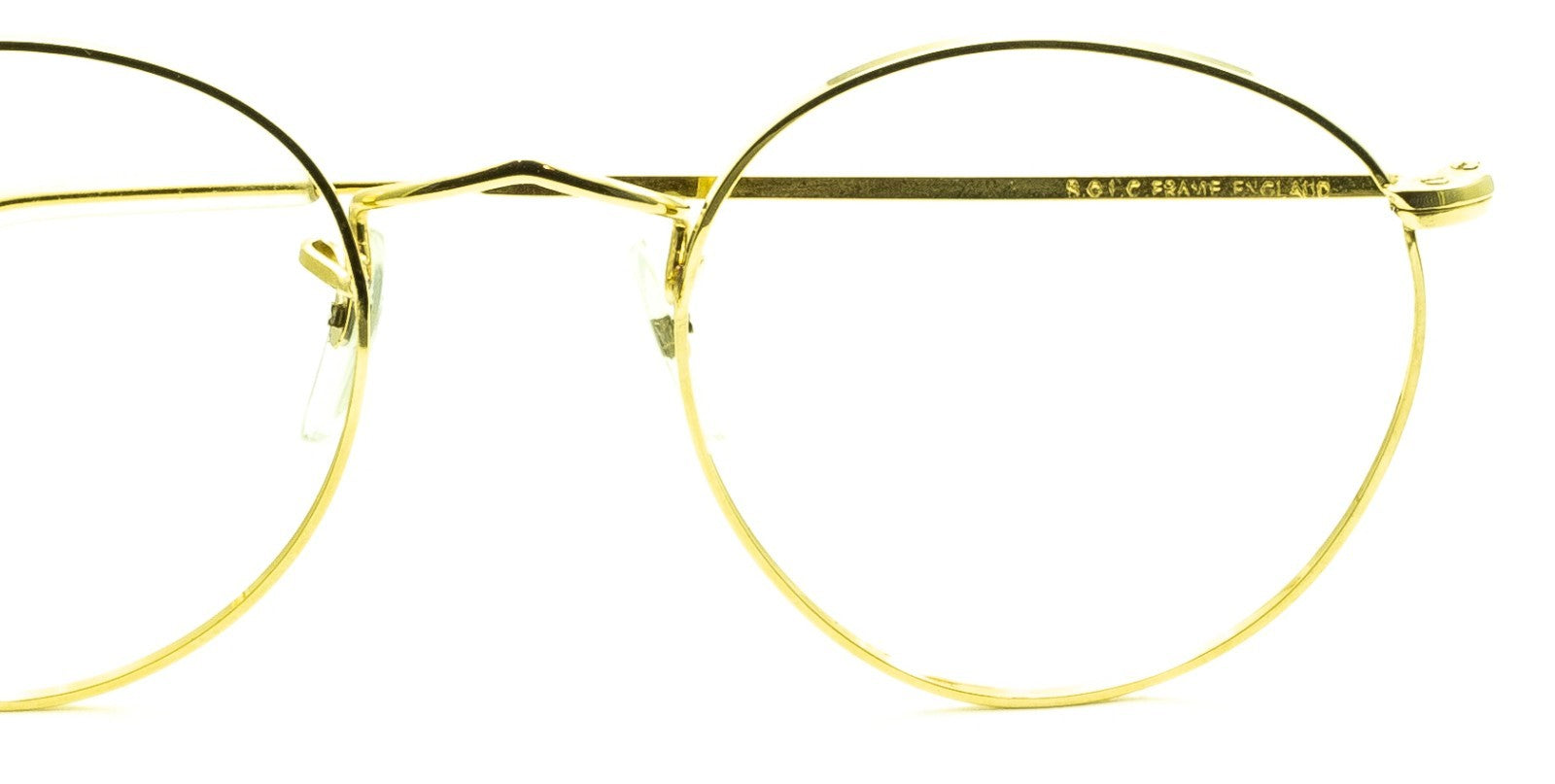 B.O.I.C. (SAVILE ROW) ENGLAND Gold 49x22mm PANTO Frames RX Optical EyeglassesNOS