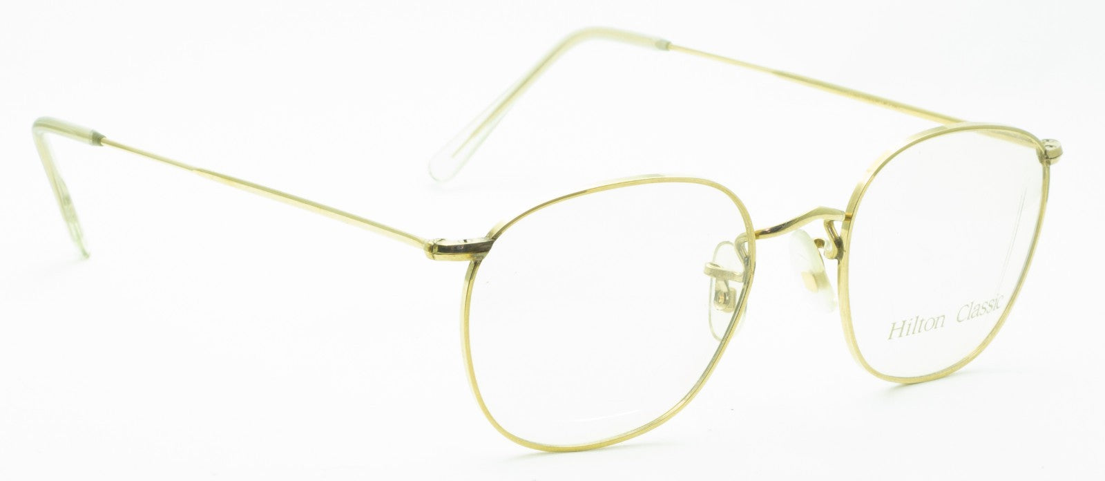 Hilton Classic 3 (SAVILE ROW) Quadra Gold 48x20mm FRAMES RX Optical - New NOS