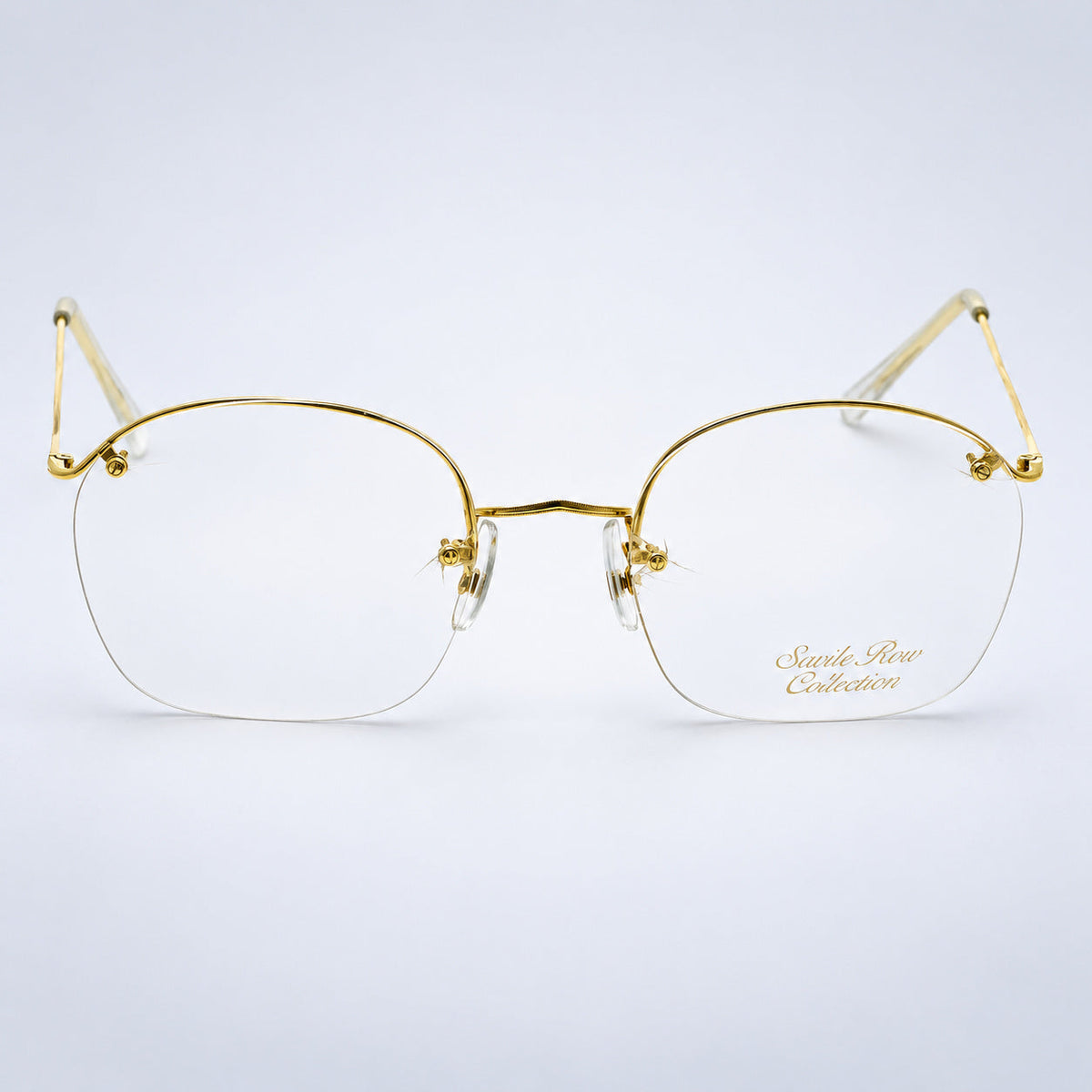 SAVILE ROW ENGLAND Rimway Gold 52x17mm Eyewear FRAMES RX Optical Eyeglasses -NOS