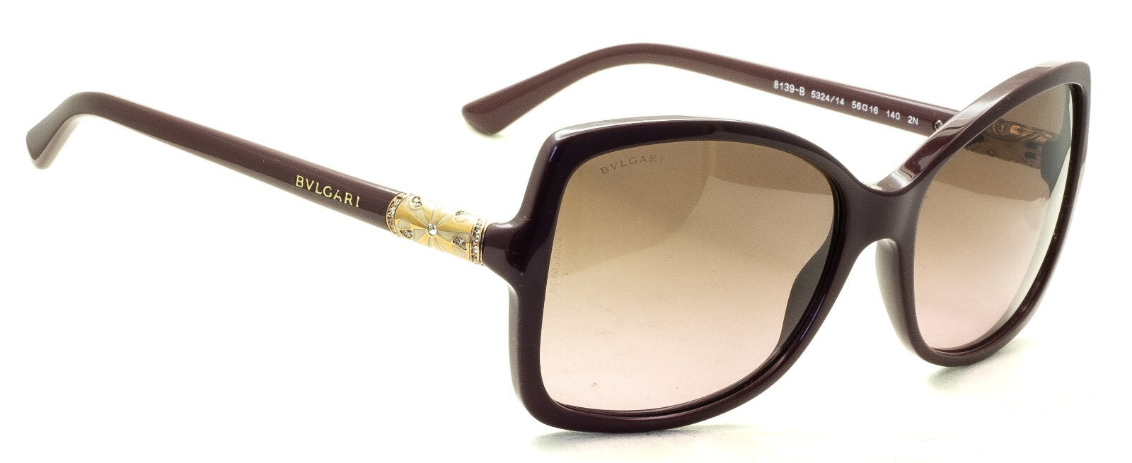 BVLGARI 8139-B 5324/14 2N 56mm Sunglasses Shades Eyewear Frames - New Italy