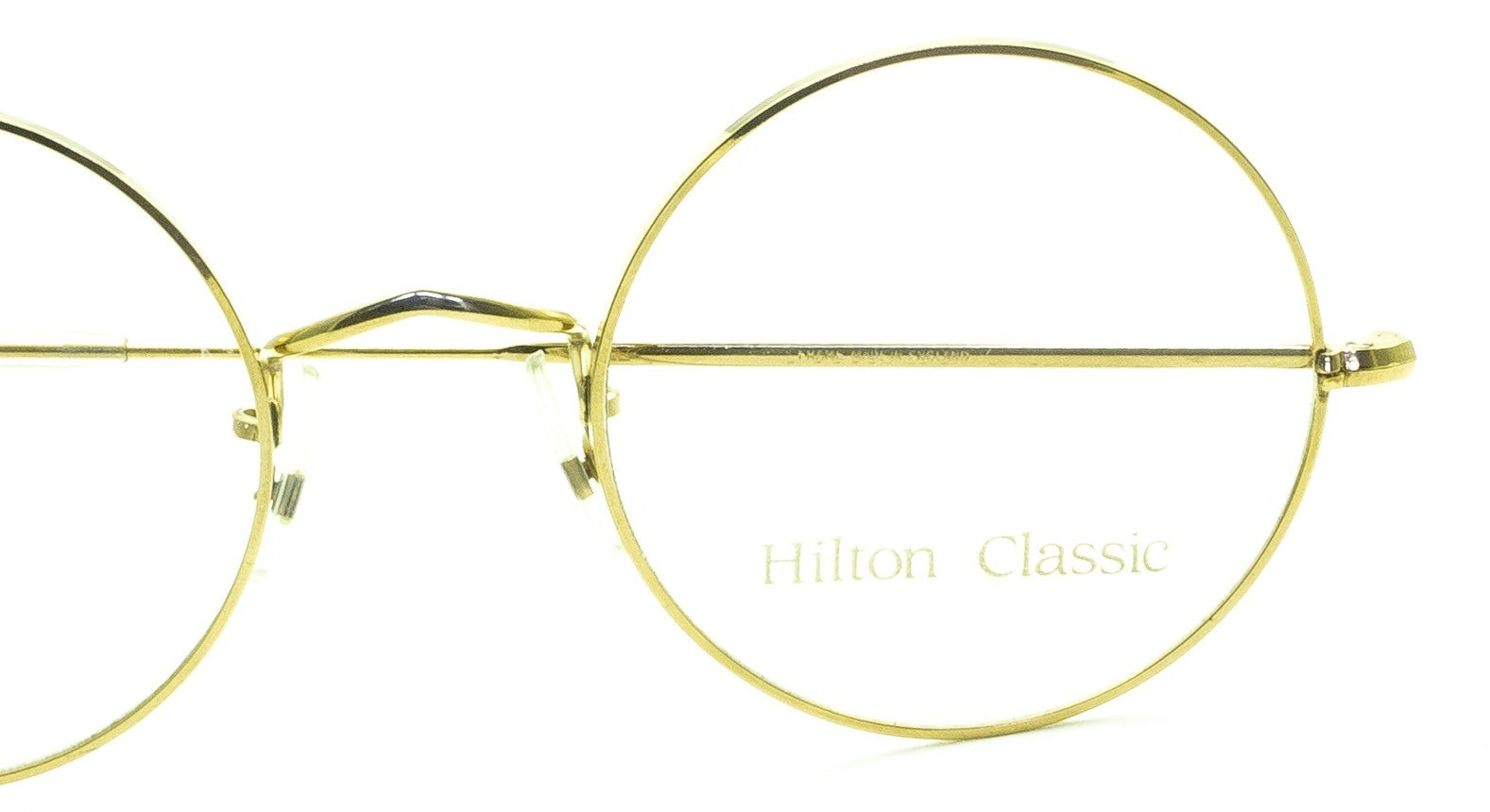 Hilton Classic 2 (SAVILE ROW) Round Gold 49x22mm FRAMES RX Optical Glasses - NOS