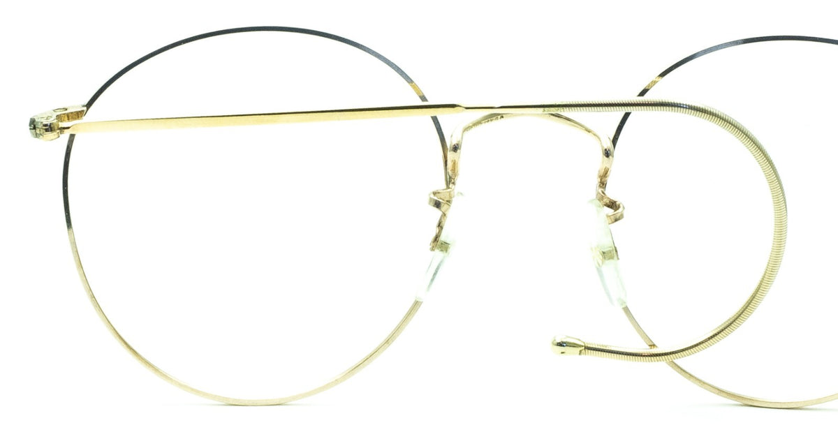 B.O.I.C. LONDON LINE (SAVILE ROW) Fairway Panto 49x20mm Gold RX Optical - NOS