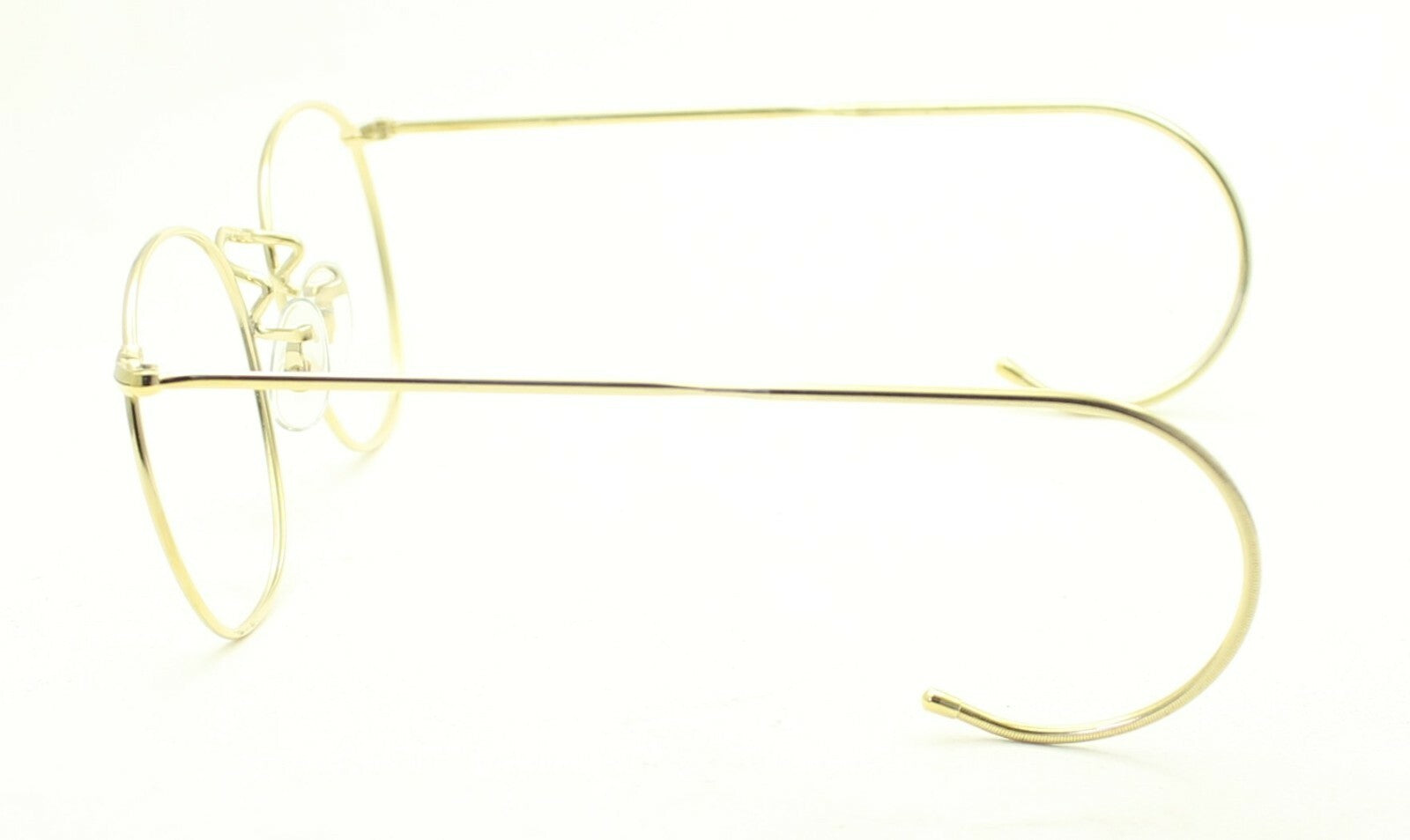 SAVILE ROW ENGLAND Gold 48x20mm PANTO Quadra RX Optical Eyeglasses Frames - NOS