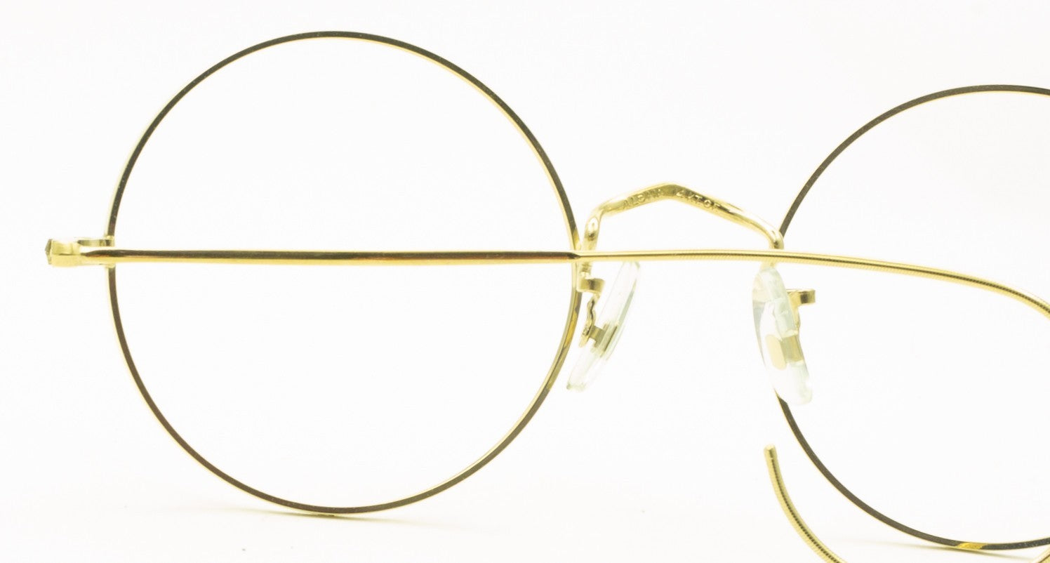SAVILE ROW ENGLAND Gold 48x20mm Round Eyewear FRAMES Eyeglasses Optical Glasses
