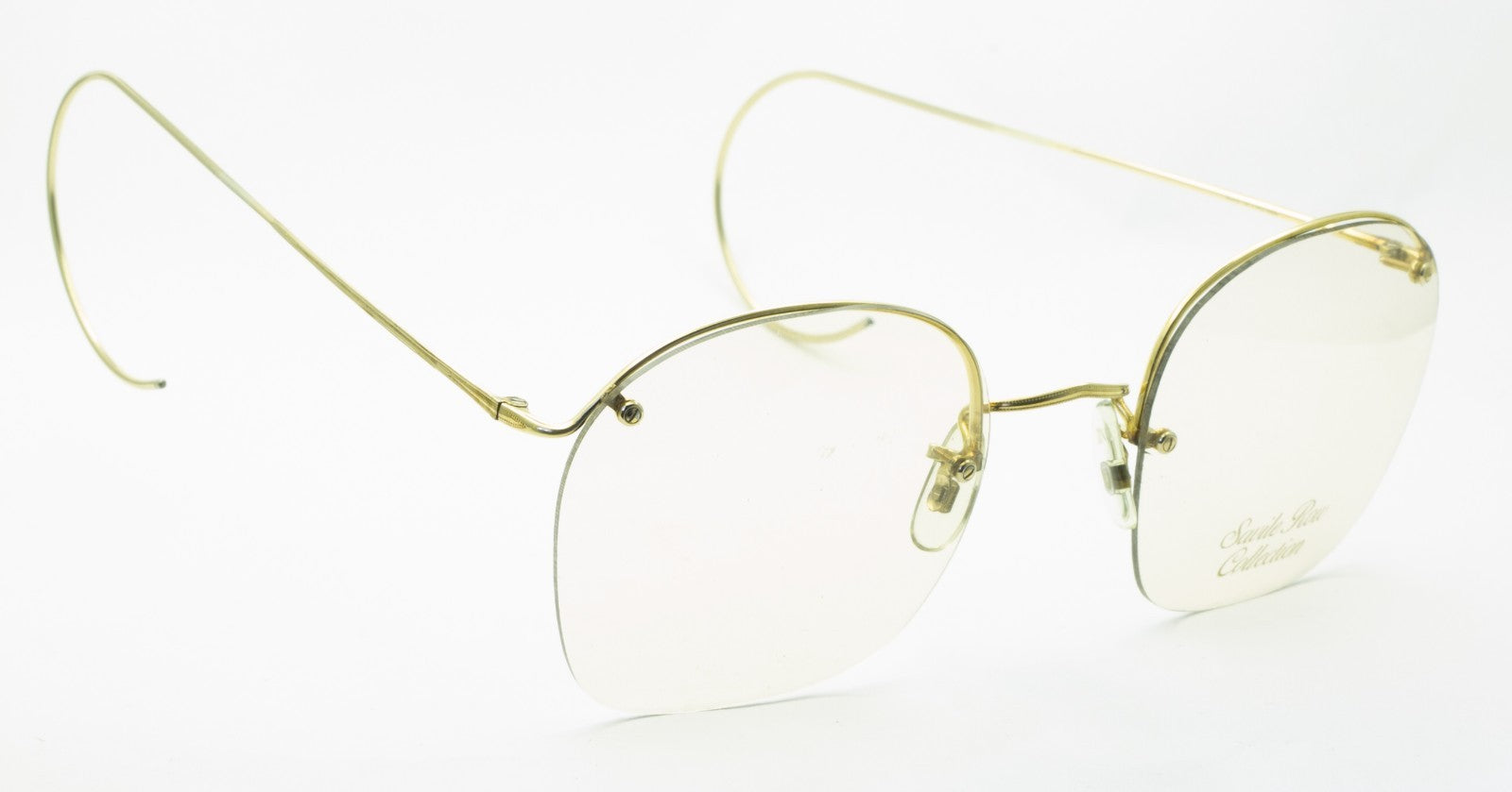 SAVILE ROW ENGLAND Rimway Gold 52x20mm Eyewear FRAMES RX Optical Eyeglasses -NOS