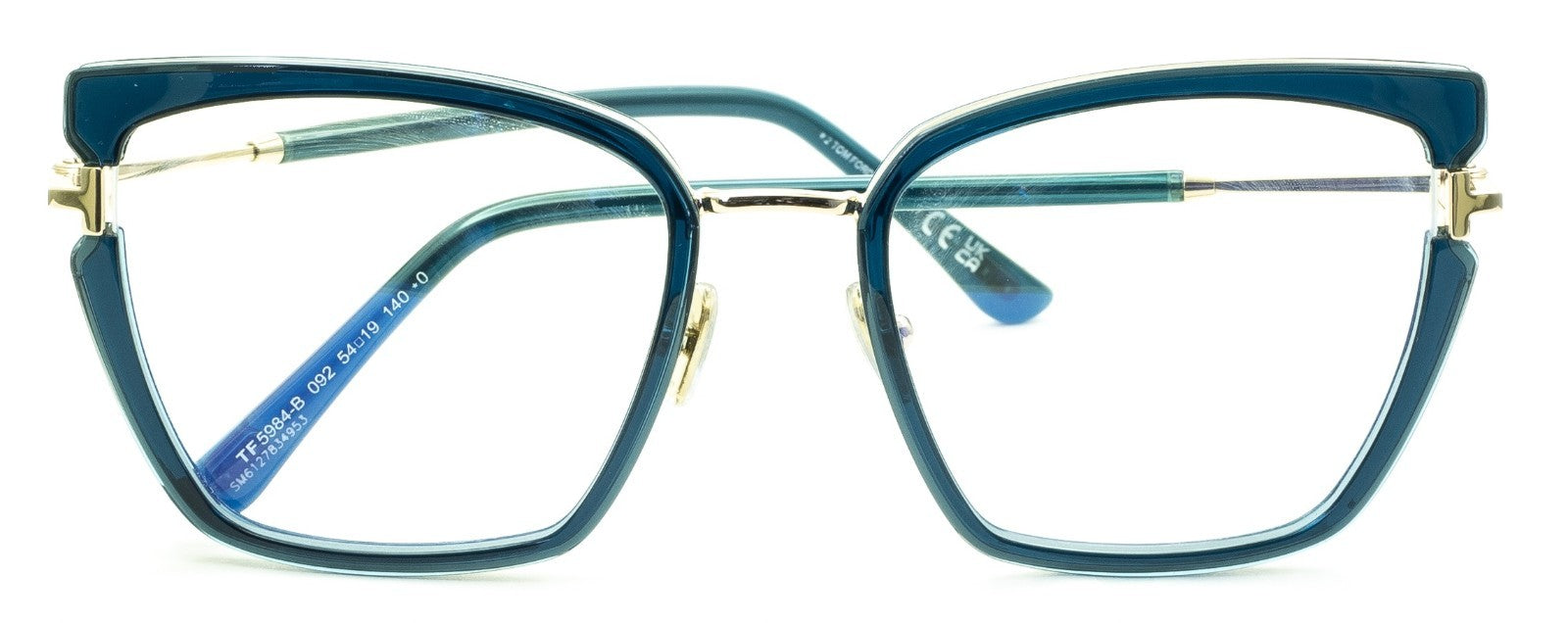 TOM FORD TF5984-B 092 54mm Blue Block Glasses Frames Eyewear RX - New BNIB Italy