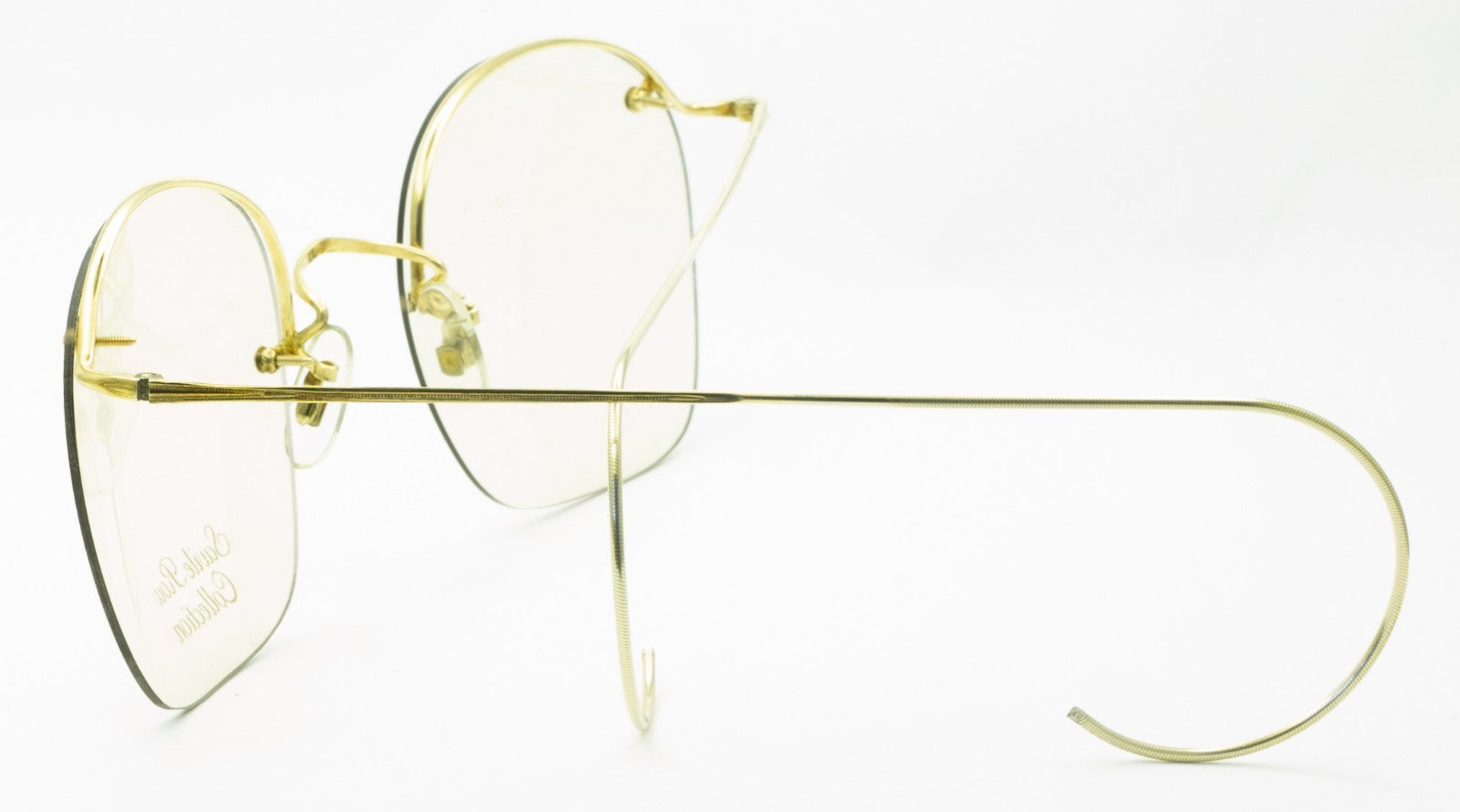 SAVILE ROW ENGLAND Rimway Gold 52x20mm Eyewear FRAMES RX Optical Eyeglasses -NOS