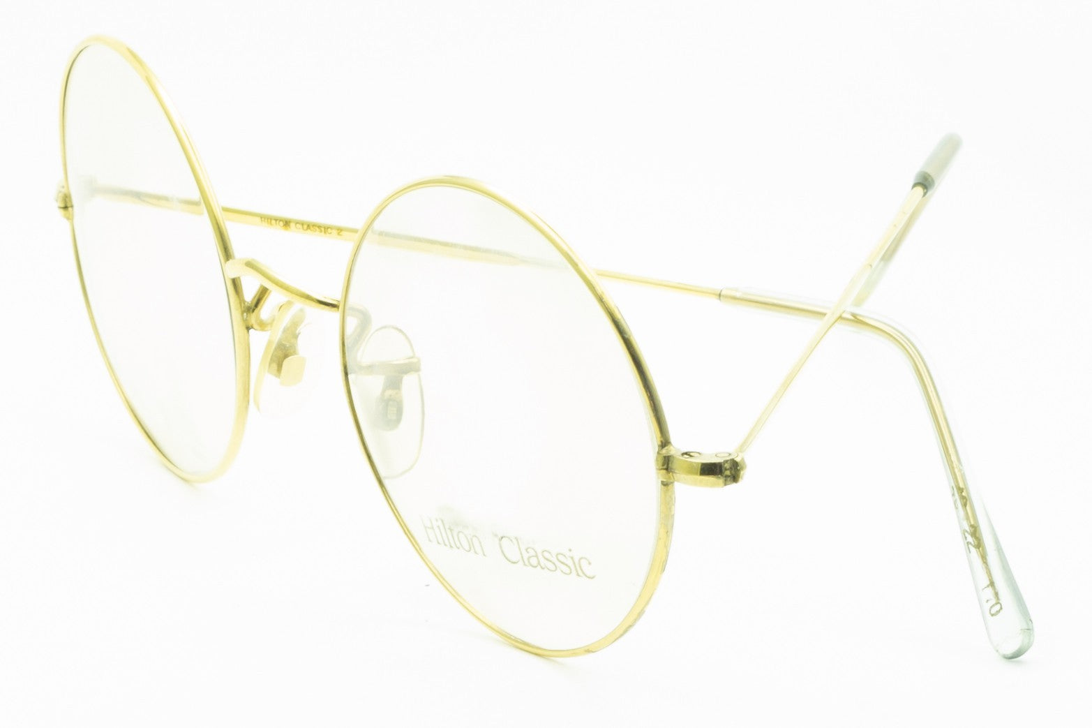 Hilton Classic 2 (SAVILE ROW) Round Gold 48x22mm FRAMES RX Optical Glasses - NOS