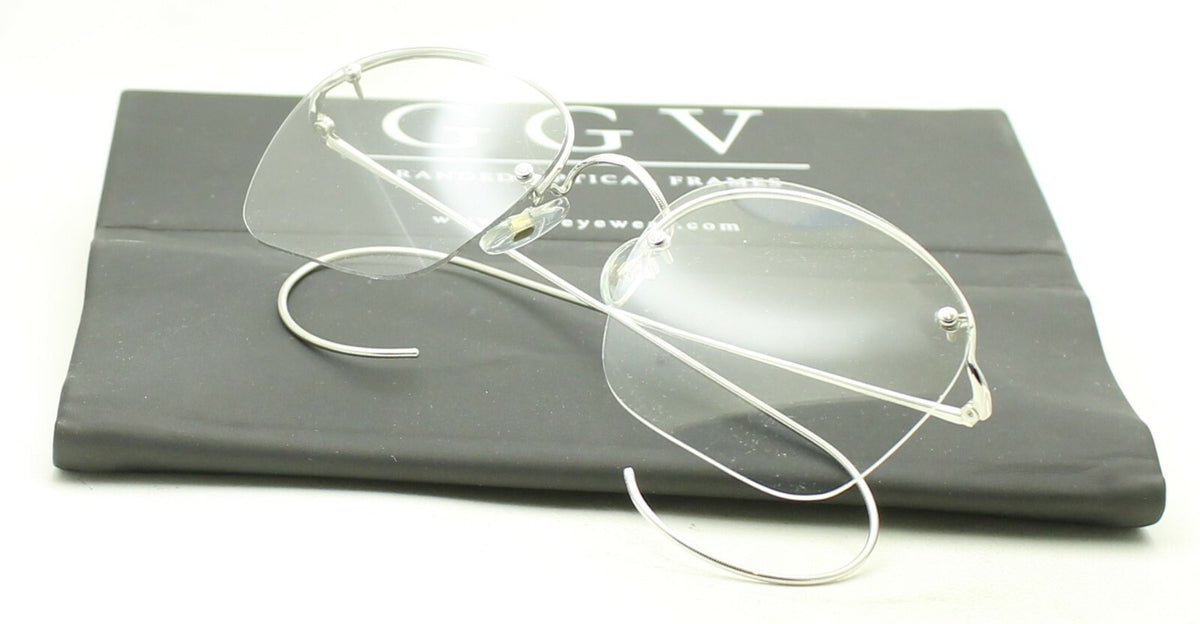 SAVILE ROW ENGLAND Rimway Rhodium 48x18mm Eyewear FRAMES RX Optical Eyeglasses