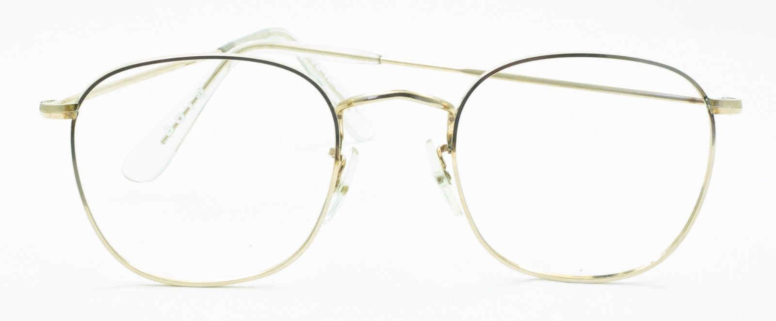 B.O.I.C. (SAVILE ROW) ENGLAND Fairway Gold 46x20mm PANTO Quadra RX Optical NOS