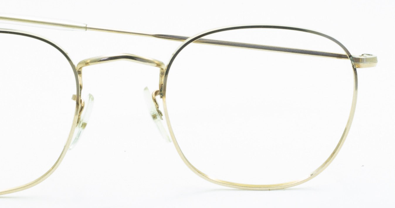 B.O.I.C. (SAVILE ROW) ENGLAND Fairway Gold 46x20mm PANTO Quadra RX Optical NOS