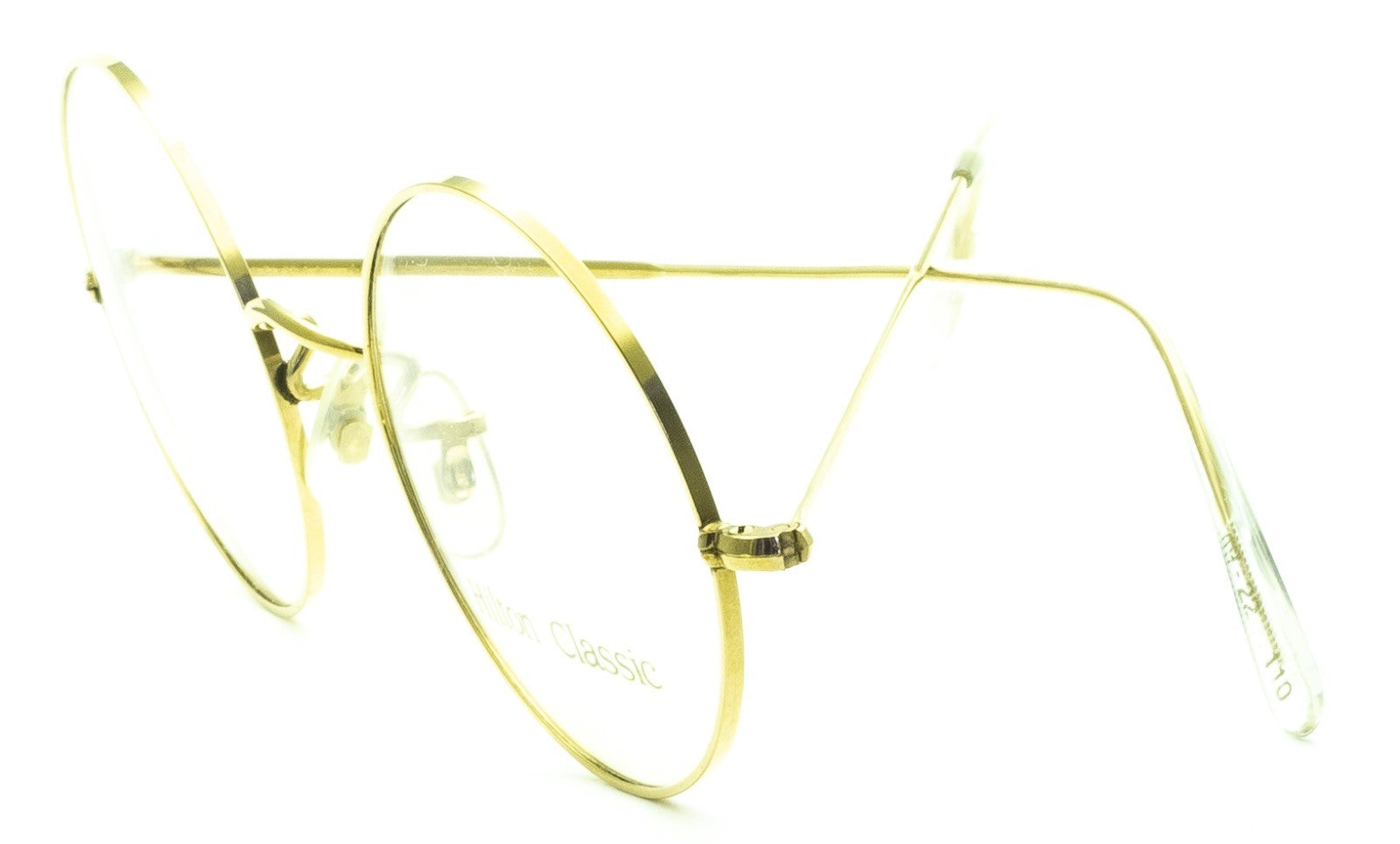 Hilton Classic 2 (SAVILE ROW) Round Gold 49x22mm FRAMES RX Optical Glasses - NOS