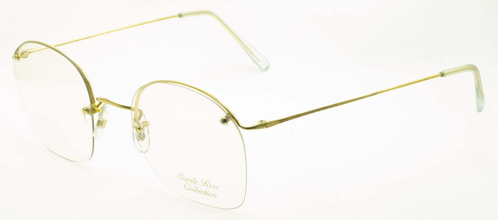 SAVILE ROW ENGLAND Rimway Gold 53x19mm Eyewear FRAMES RX Optical Eyeglasses -NOS