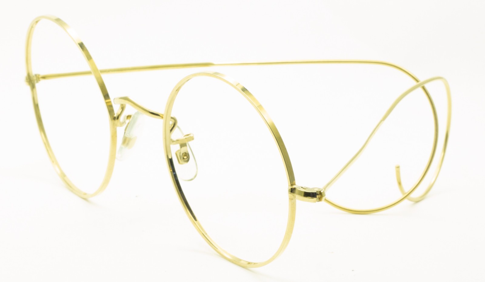 SAVILE ROW ENGLAND Gold 48x20mm Round Eyewear FRAMES Eyeglasses Optical Glasses