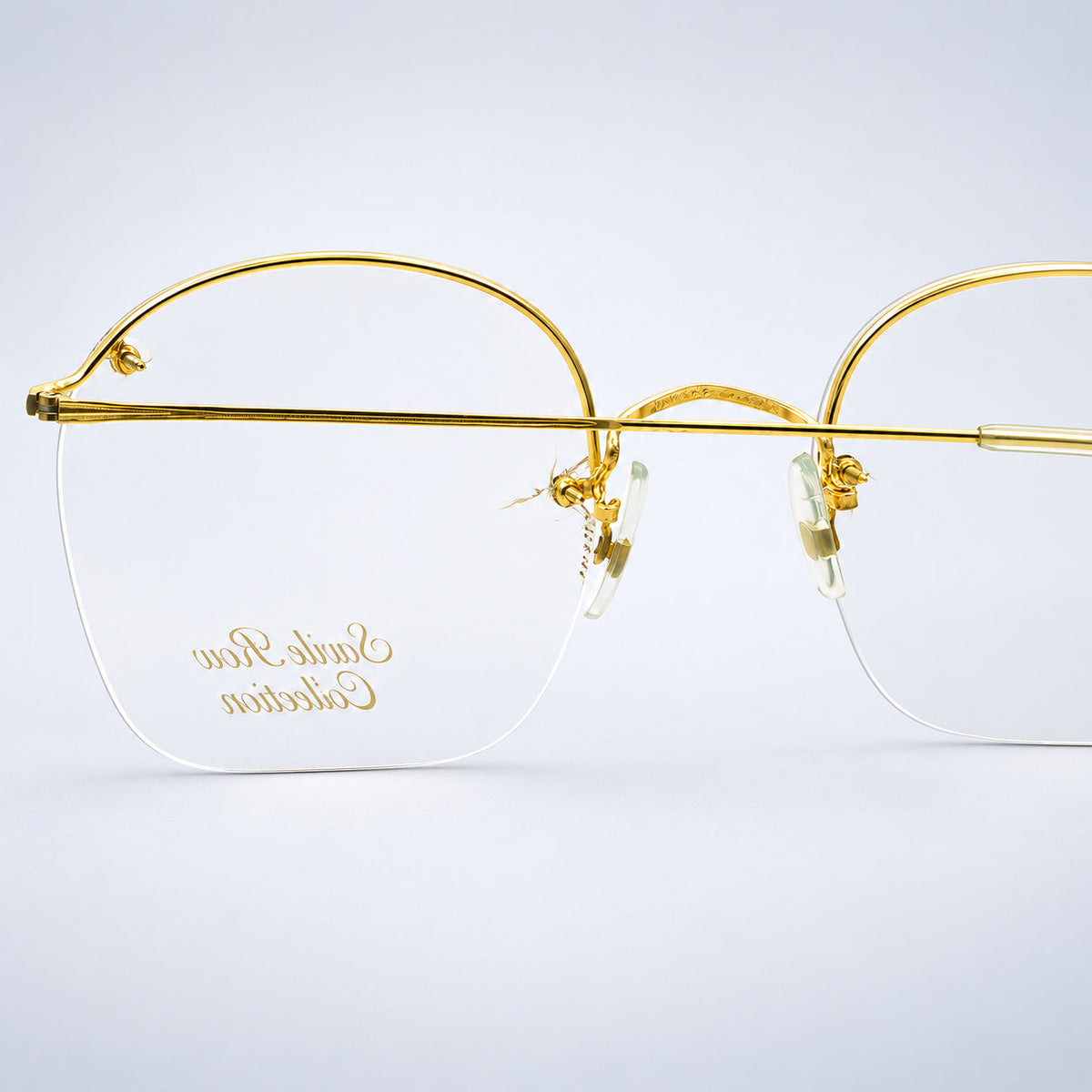 SAVILE ROW ENGLAND Rimway Gold 52x18mm Eyewear FRAMES RX Optical Eyeglasses -NOS